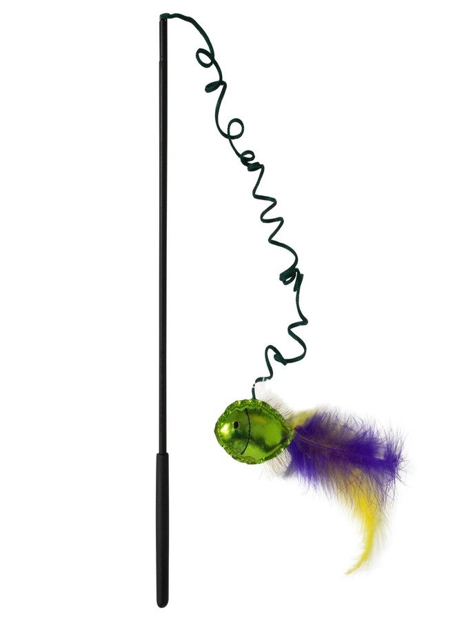 JW Wanderfuls Cat Wand, Interactive Cat Toy with Sparkly Fish, Feathers, Crinkly Cat Toy, Infused with Catnip, Mimics Real Air Prey, Promotes Mental Stimulation, Assorted Colours, for Cats, Kittens - Image 5